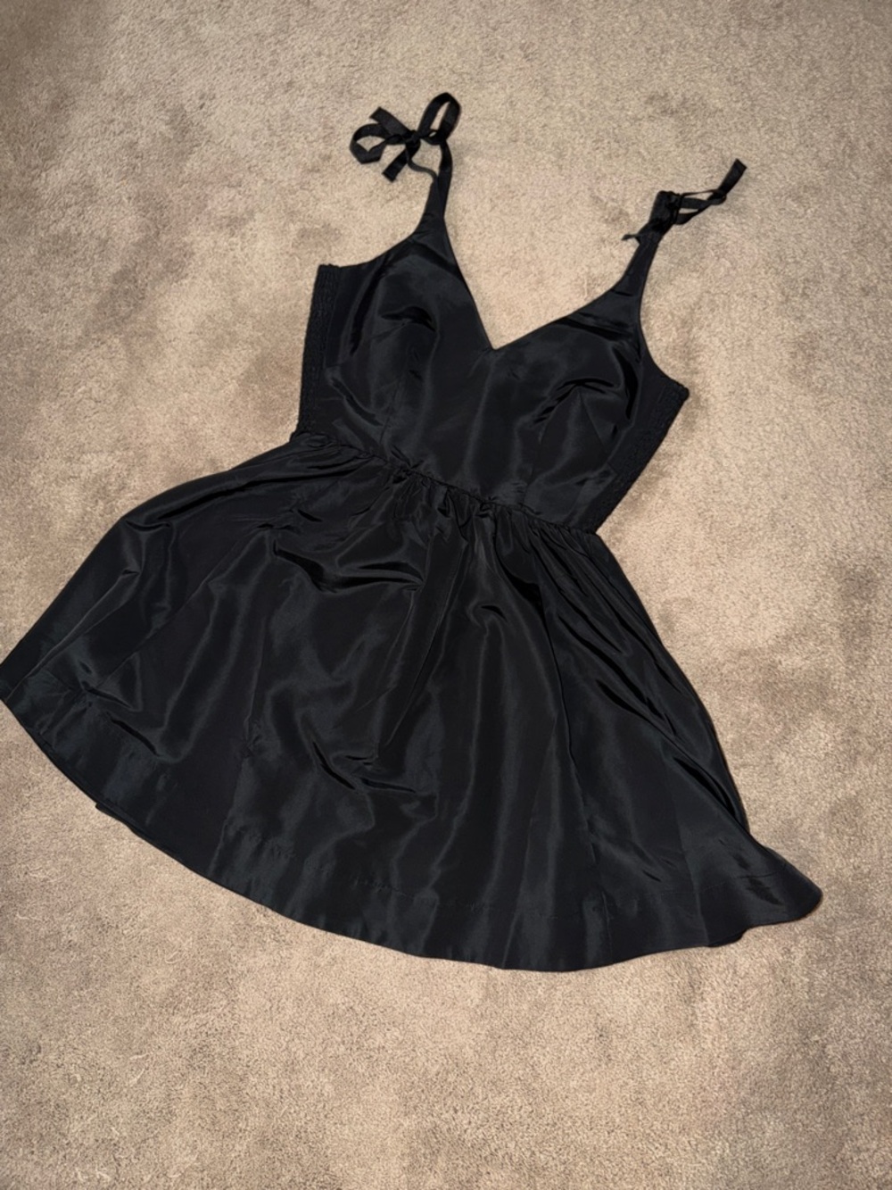 Classic Black Mini Dress with Tie Straps